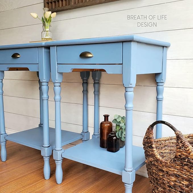 Dixie Belle Paint Company Chalk Finish Furniture Paint - Dusty Blue (4oz) - Matte Faded Denim Chic Chalk Mineral DIY Furniture Paint