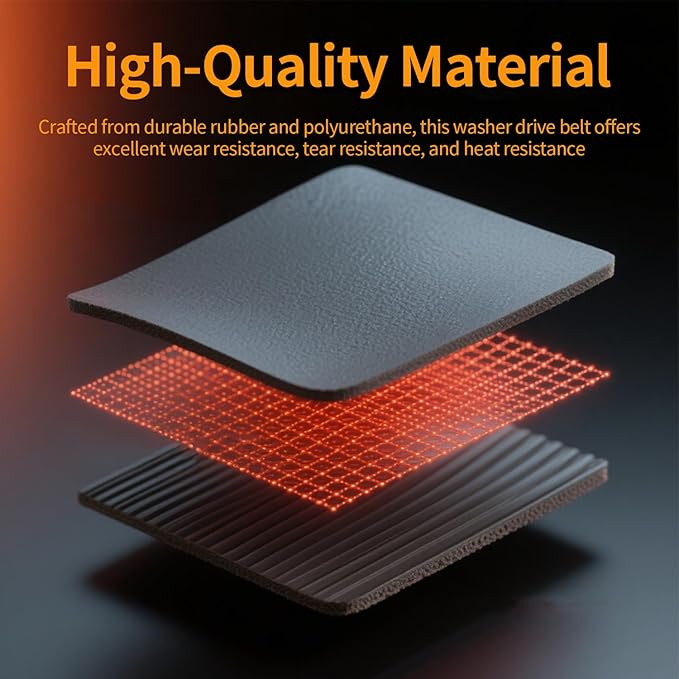 253C1275P001 (Polyv Belt 6:1) Washer Drive Belt Fits for LG, GE, Kenmore Washer and More Replaces EDR5P001X1