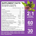(2 Pack) Sugar Free Calcium Magnesium Zinc Gummies, Calcium Magnesium 2:1, Contains Magnesium Glycinate, Vitamin D3, Sea Moss, for Bones, Muscles, Calm Mood & Sleep Support, Vegan, 120 Gummies