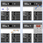 Generator Interlock Kit Compatible with Square D QO or Homeline 150 or 200 Amp Panels. 1 3/8 Inches Spacing Between Main and Generator Breaker,Breaker Interlock Switch for Generator.