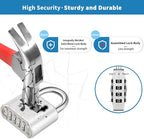 1 Pack disecu Heavy Duty 4 Digit Combination Lock, Anti-Error Feature, Outdoor WaterproofPadlock for School Gym Locker, Fence, Gate, Hasp Storage, Toolbox (Silver)