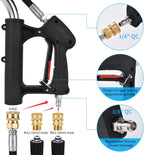 20" Pressure Washer Surface Cleaner Plus with 5 Nozzles Water Broom, Stainless Steel Surface Cleaner for Pressure Washer, Dual Handle Power Washer Surface Cleaner for Concrete Driveway, 4000 PSI