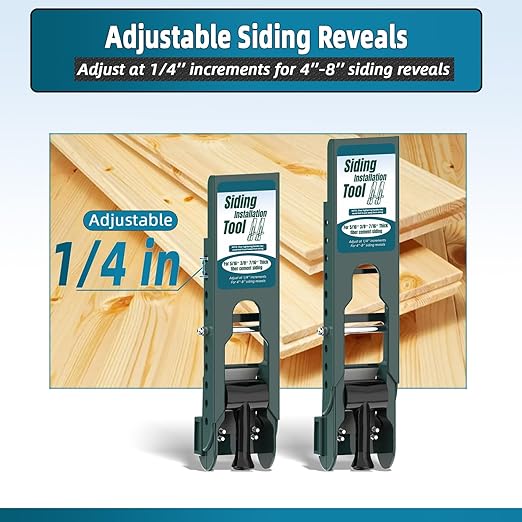 Siding Installation Tools for 5/16-Inch, 3/8-Inch, 7/16-Inch Fiber Cement Siding, Lap Mounting Gauge with Adjustable Reveals, Polycarbonate Body, 2 Packs