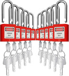 SAFBY Lockout Tagout Locks, Safety Padlock, Keyed Differently Loto Safety Padlocks for Lock Out Tag Out Kits Station (Red 1-30)