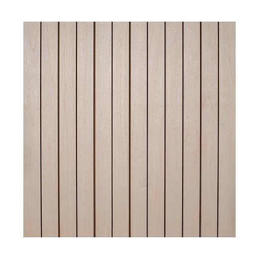 Outwater 4ft Wide x 8ft High x 5/32in Thick Unfinished Maple Veneer Flexible Decorative Wall Tambour Panel with 1in Slats – Flexible and Customizable for Interior Applications