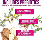 Probiotics 60 Billion CFU per Serving - 10 Strains + Prebiotics - Immune, Digestive & Gut Health Support, Supports Occasional Constipation, Gas & Bloating for Women & Men, Shelf Stable - 180 Capsules