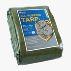 GUARD SHIELD Heavy Duty Tarp 12x16 Feet Green Multi Purpose Thick Waterproof Poly Tarp Cover 10mil
