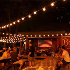 Meconard DC 3V Low Voltage, Solar Replacement Bulbs for G40 outoodr String Lights, Shatterproof 1W LED Bulb, E12/C7 Candelabra Screw Base, Warm White 2200K, 25Pack