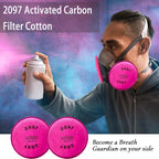 10PCS(5Pack) 2097 Filters for Respirator,2097 Particulate Filter Installed on Filter Retainer Replacement for 6000 6200 6800 7000 FF-4 Against Dust Sanding Woodworking Welding Painting,Pink