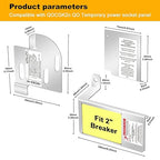 Generator Interlock Kit Compatible with Square D Electric HOMCGK2C Homeline Cover Generator and QOM2 Frame Size Main Breaker,for Use on Indoor QO 150 Amp-225 Amp Main Breaker. (Fixed Bracket 2 in)