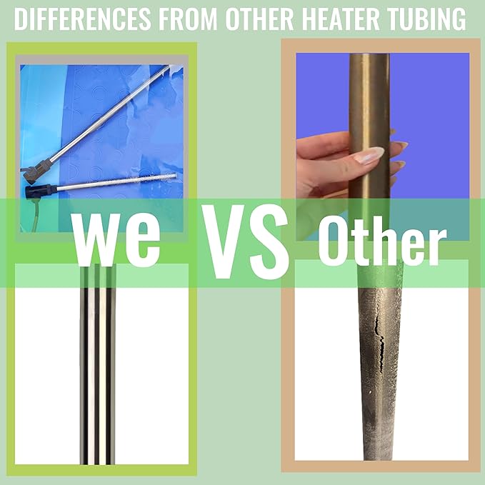 1800W Submersible Hot Tub & Pool Portable Immersion Water Heater with Temperature Control and GFCI Leakage Protection for Swimming Pools, Bathtubs, Buckets, Baptistries, and Most Liquids