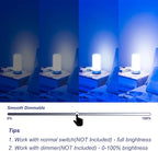 4 Pack 3.2 Inch T10 Blue Light Bulb, E26 Base Edison Bulbs Dimmable, AC 120V 60 Watt Equivalent Clear Glass Filament Bulb, Halloween Christmas Party Bar Colored Light Bulbs, UL Listed