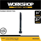 WORKSHOP Wet/Dry Vacs Shop Vacuum Accessories WS12532A Flexible Crevice Tool Attachment for Wet Dry Vacuum Cleaners, Fits Most 1-1/4-inch and 2-1/2-inch Extension Wands and Hoses