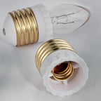 Candelabra Socket Adapters, Standard Light Socket to Candelabra Bulb Socket Adapter, Medium Screw E26 Base to Small E12 Screw Socket Converter, UL (4)