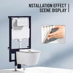 Wall Hung Toilet Tank with Dual Flush Plate,Compatible with TOTO YT930WH,Toilet Replacement Parts with Easy Installation,Toilet Flush Button with Water Saving,Durable Plastic Material,White