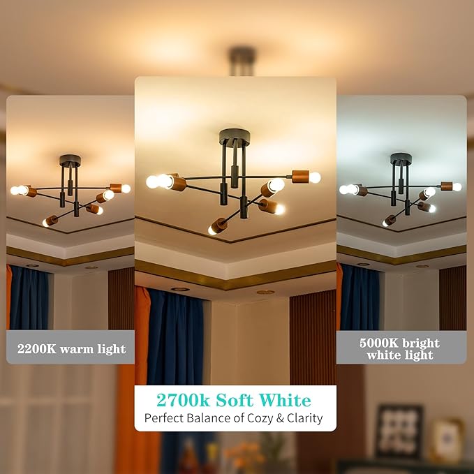 Frosted 25 Watt Light Bulbs E26 Warm White 2700k Dimmable Small Vintage Edison Bulbs G45 Low Watt Globe for Ceiling Fan,Pendant Lights,Vanity Light,Table Lamp,Bedroom and Bathroom Create Cozy Ambiance