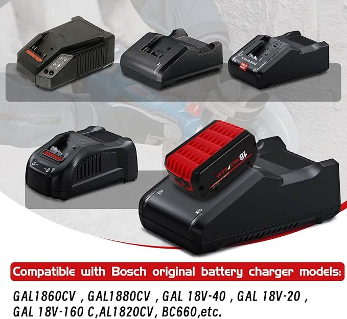 BAT609 Battery, 18V 5.0Ah Li-ion Battery Replace for Bosch 18V Cordless Power Tools Extended Batteries