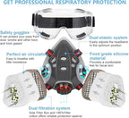 Reusable Half Face and Full Face Gas Mask with Activated Carbon Filter Against Organic Vapor/Dust/Chemical