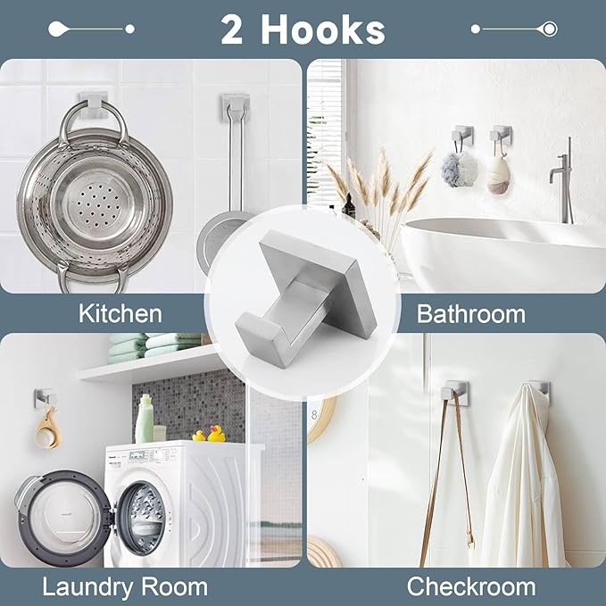 Brushed 5-Piece Bathroom Hardware Accessories Set-Towel Bar & Holder Racks for Bathroom,SUS304 Stainless Steel,Wall Mounted,23.6-Inch