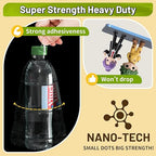 Upgraded 360Pcs Double Sided Tape Sticky Dots with Pull Tab, Removable Adhesive Mounting Putty No Trace Dots, 0.6" Clear Sticky Tack for Museum Picture Crafts & DIY