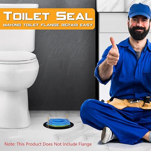 Toilet Flange Repair Kit, Universal Toilet Seal Parts for Wax Seal, Rubber Gasket Ring, Wax-Free Toilet Bowl Replacement kit Include Premium Nuts, Washers, 3.26Inch Bolts, Bolt Caps