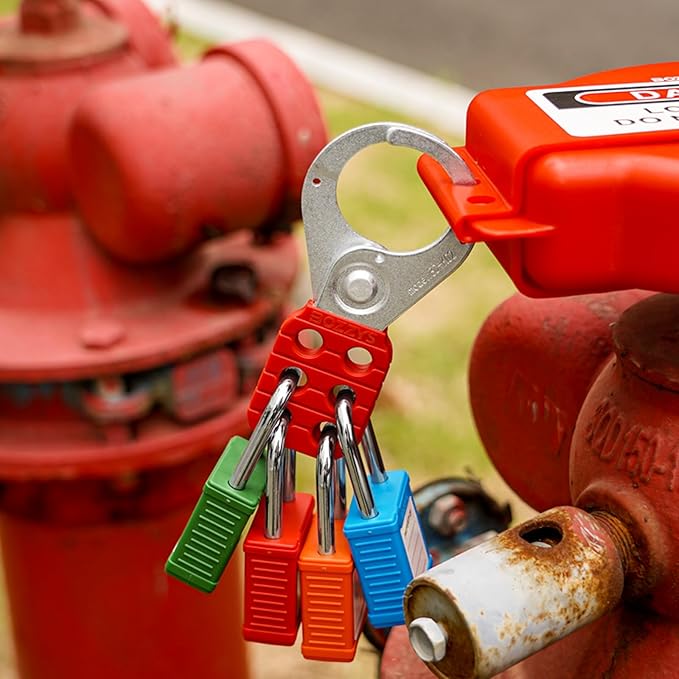 Lockout Tagout Locks 6-Pack｜OSHA Blue Loto Locks Keyed Different｜2 Keys/Lock for Industrial Machinery & Electrical Panels｜Chrome Steel & Laser Coding