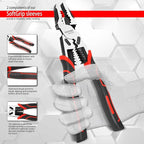 HAUTMEC 9" Linesman Pliers,High Leverage Combination Pliers 4 in 1 Multifunctional Heavy Duty Lineman Tools HT0273-PL