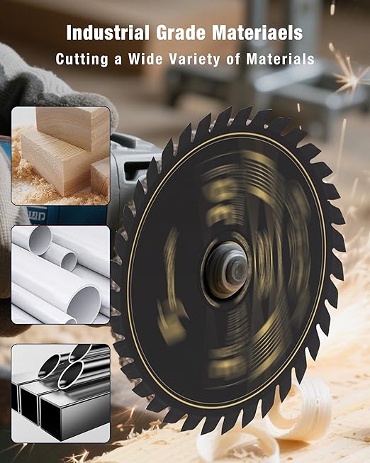 3 Inch 36T Carbide Circular Saw Blades, 3/8-inch Arbor, Cutting Off Tool Plastic Wood. Compatible with Bosch, Ridgid, Ryobi, Milwaukee, DeWalt, Worx (3-Pack)