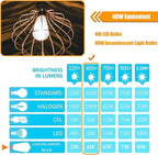 5000K Daylight LED Edison Bulbs 40W Equivalent, 4W ST19 LED Light Bulb, E26 Standard Base, 90 CRI, Non-Dimmable, 12 Pack