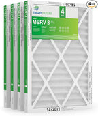 14x20x1 Air Filter 4 Pack, MERV 8 Pleated Dust Defense Air Filters Replacement Air Conditioner HVAC AC Furnace Filter, Durable and Lightweight