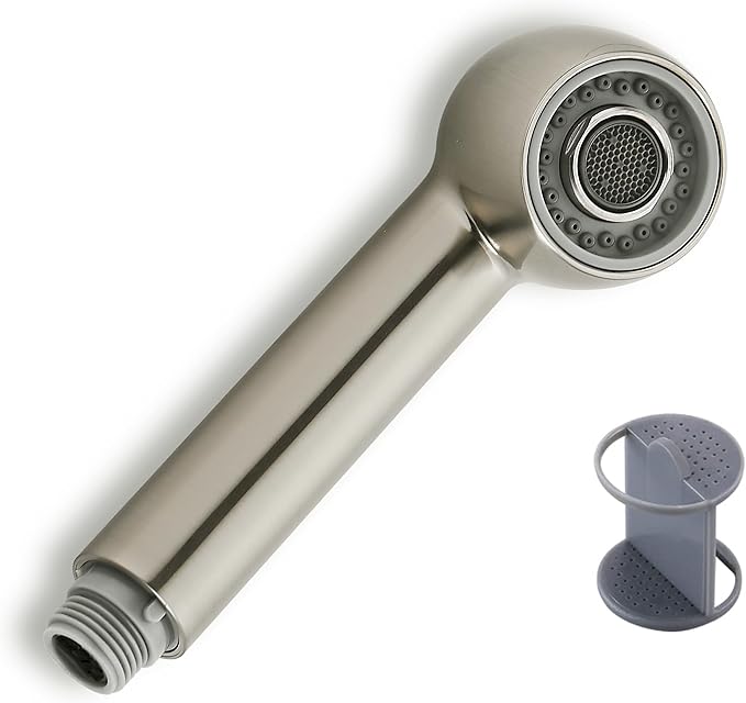 kitchen faucet head replacement,G1/2 or 13/16inch Pull Out Sprayer Head for Kitchen Sink 2-Function Faucet Spray Head Replacement parts Brushed Nickel