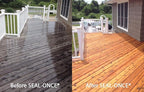 Seal-Once Nano+Poly Penetrating Wood Sealer with Polyurethane - Premium Waterproof Sealant -2 Gallon & Brown