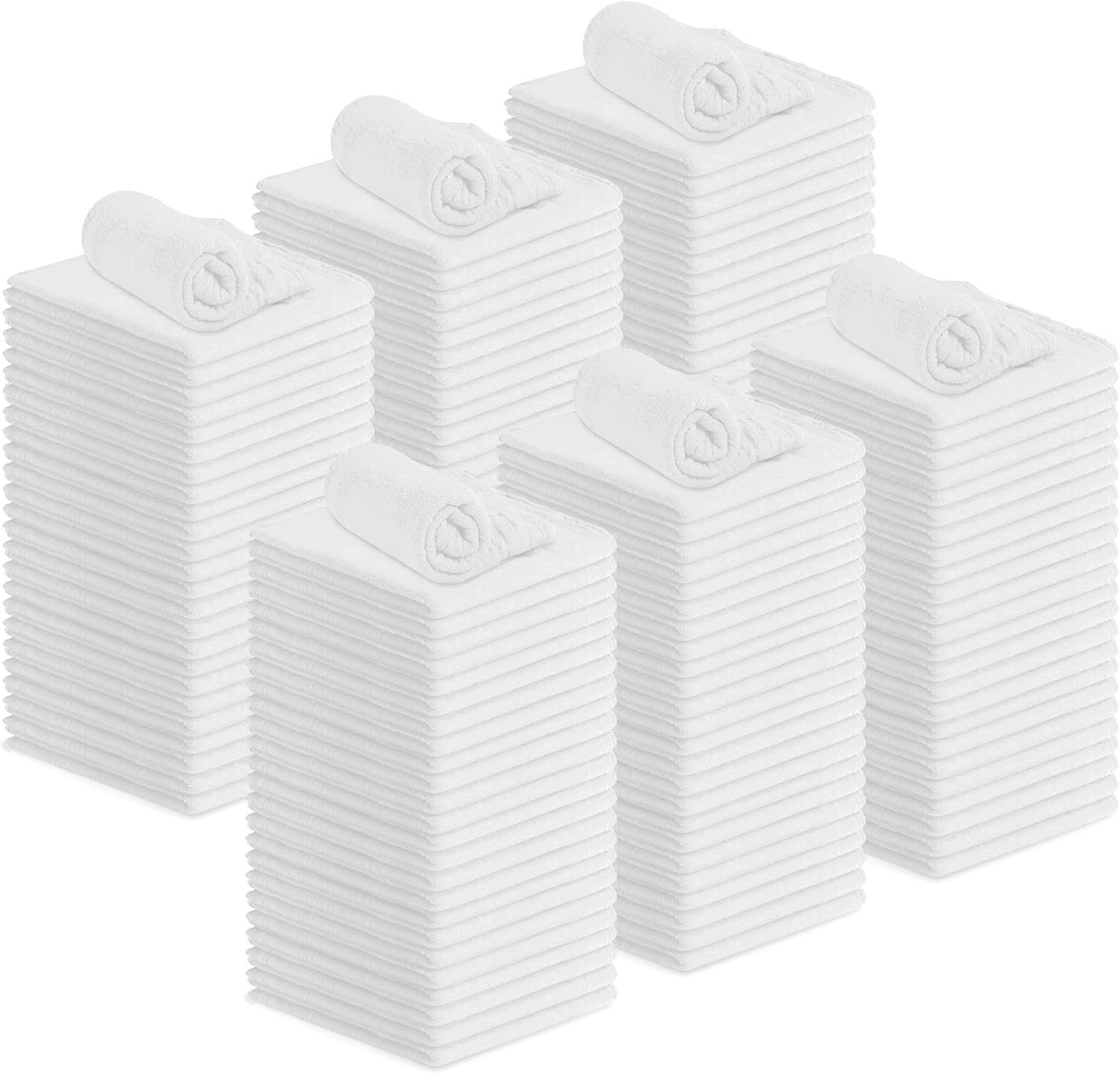 Avalon Towels Cotton Shop Rags – (Pack of 150) Size 12x14 Inches Cleaning Rags – Absorbent Shop Towels and Multipurpose Cleaning Towels for Automobiles, Industries, Garage and Homes (White)