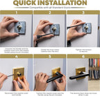 Mega Handles Prime Dummy Lever, Door Handle for Closet or French Doors, Single Side Door Levers, Fits All Standard Door Sizes, Covered Screws Included - Satin Brass/Matte Black (2 Pack) 5"