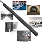 HHSOET Metal Wall Mount Power Strip, 16 Outlets, 3 FT SJT 3/C 14AWG Power Cord, 15A 125V 1875W, Black