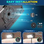 ledmo LED 120W Wall Pack Light with Photocell, 15840LM 5000K Dusk to Dawn Outdoor Commercial Security Lighting, IP65 Waterproof Outdoor Wall Lights