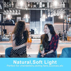 dalattin A19 Vintage LED Edison Bulbs, 60W Equivalent Light Bulbs, 5000K Daylight White, Clear Glass Filament Bulb, Efficient 8W, E26 Base, 800 LM, CRI80+, Non-Dimmable for Home, Farmhouse, 4 Pack