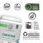 Creatine Monohydrate Powder Micronized PreWorkout Recovery Supplement | Support Muscle Building Strength Training Cognition | Vegan & Keto Friendly Bulk Size (120 Servings) Unflavored Active Creatine