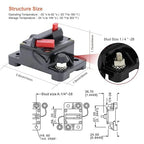 Erayco 80 Amp Circuit Breaker with Manual Reset for Car Marine Trolling Motors Boat ATV Manual Power Protect for Audio System Fuse, 12V-48VDC, Waterproof (80A)