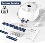 YALICE Electric Tank Water Heater, 8 Gallons Under Sink Instant Hot Water Heaters, 1500W, 110-120V, Electric Mini Tank Water Heater Compact Design for RV, Kitchen, Food Truck, Wall or Floor Mounted