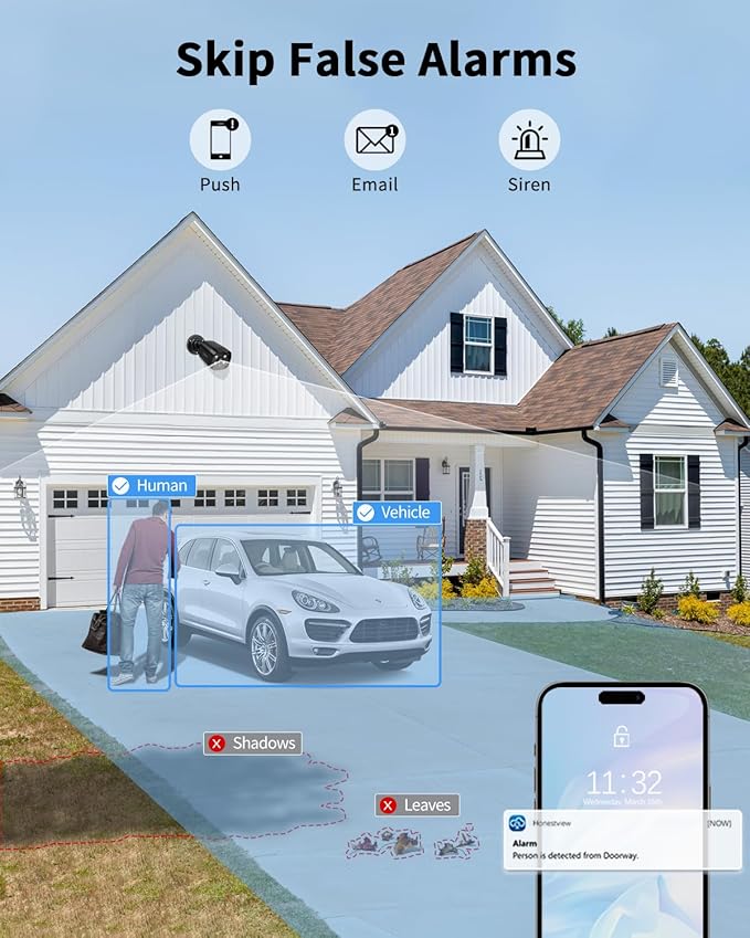 《4K Ultra HD & 100FT IR Night Vision》Wired Outdoor Security Camera System, POE Cameras for Home Security, NVR Video Surveillance Kit with Motion Detection