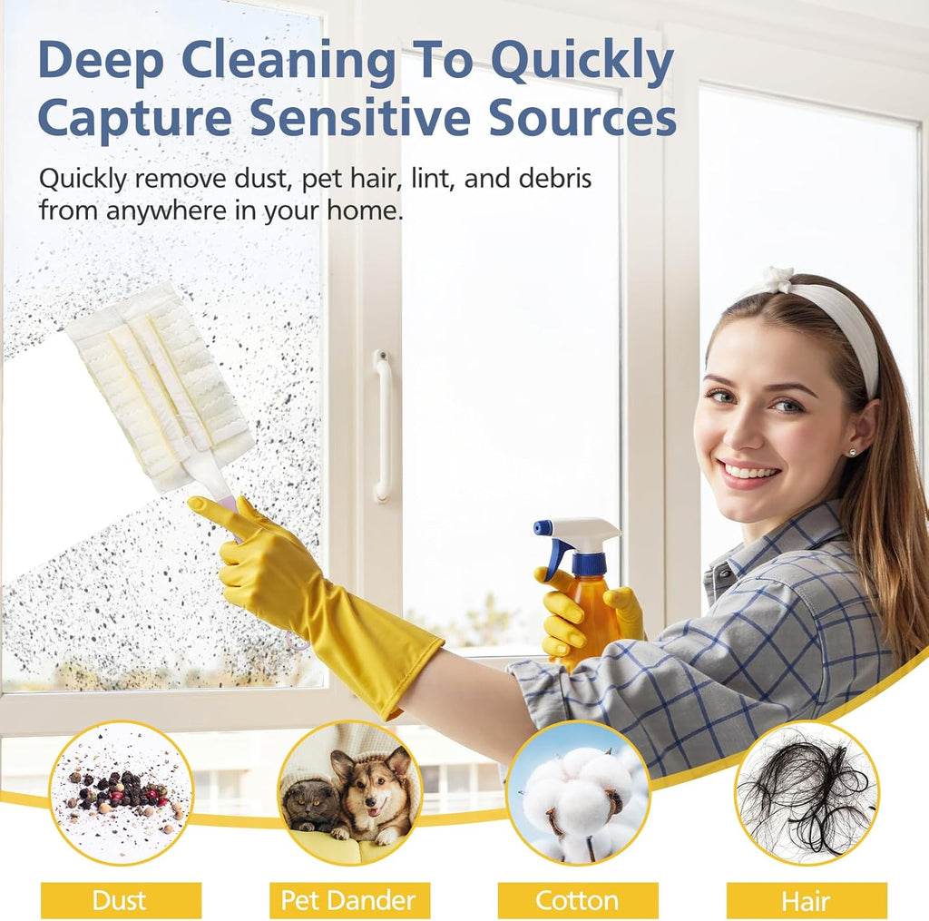 Duster Refills,35 Count Disposable Duster Refill Heavy Duty Dusters Refills Replacement Head,Yellow