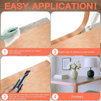 GSCIT Club Rose Gold Edge Banding, 1/2 Inch x 25ft Aluminum Brushed Edge Banding PVC Edge Trim for Cabinet Repair Furniture