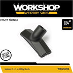 WORKSHOP Wet/Dry Vacs Shop Vacuum Accessories WS12509A Utility Nozzle Attachment for Wet Dry Vacuum Cleaners, Fits 1-1/4-inch Extension Wands and Hoses