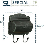 Special Lite Hummingbird Horizontal Wall Mount Mailbox - Verde Green Aluminum Mailbox for Wall Mount - SHB-1004-VG