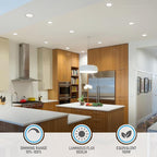 TORCHSTAR 8-Pack 5CCT 4 Inch LED Recessed Lighting Retrofit Downlight, Aluminum Anti-Glare Deep Baffle Trim, 800LM 10W=100W, CRI90 Dimmable Remodel Can Lights, JA8 ETL, 2700K3000K3500K4000K5000K