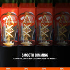 OMED LED Edison Light Bulb 18 Pack, Dimmable Vintage Style Amber Glass Criss-Cross Filament LED Bulbs, 60 Watt Equivalent 2700K Soft White Edison Bulb, 600 Lumens 6W Medium Base E26 ST64 Light Bulb