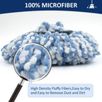 2 Pack Spin Mop Replacement Head,1 Base,4-Section Sturdy Iron Mop Handles Compatible with O Ceda EasyWring RinseClean 2 Tank System Mop,Oceda Mop Refills and Mop Stick 30" to 58" Set to Floor Clean