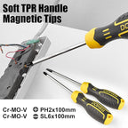 DOWELL 7-Piece Pliers Set - 10-Inch Groove Joint, 8-Inch Adjustable Wrench, Combination, 6-Inch Long Nose, Diagonal Cutting, Screwdrivers - Maintenance Tool Kit With Pouch