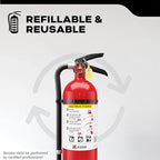 Kidde Commercial-Grade Fire Extinguisher for Office, Parking Garages, Rechargeable, 3A40BC